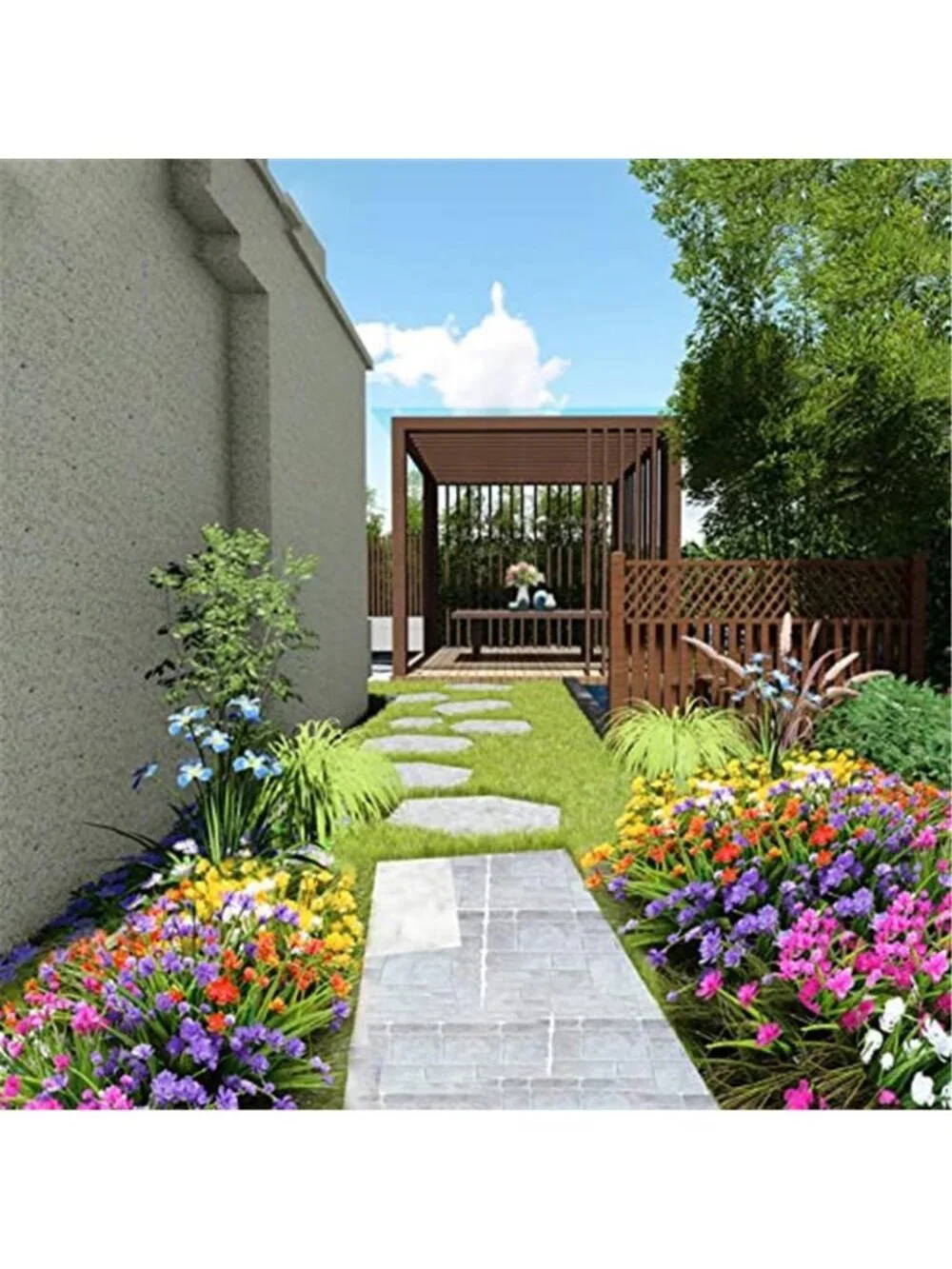 Artificial Flowers Outdoor UV Resistant Faux Plants Porch Patio Garden Decor